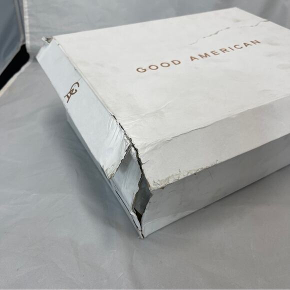 Good American White Terry Lucite Wedge Heels Women 10 - Picture 15 of 16